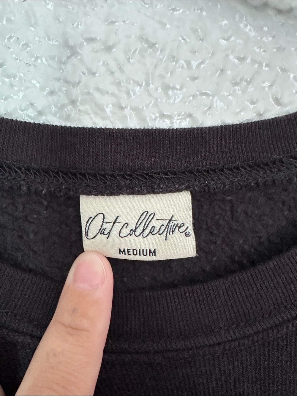 Oat Collective Women’s Medium Faded Black Wash Crewneck Sweatshirt Midwest - Picture 2 of 4